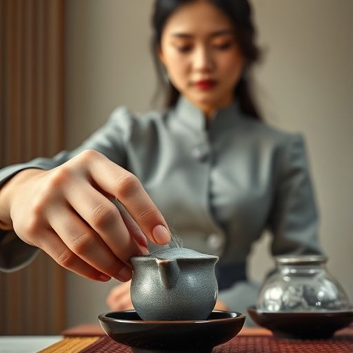 茶艺师优雅泡茶瞬间