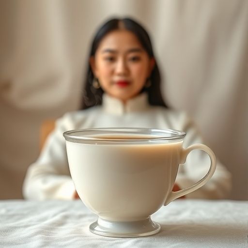 茶汤在杯中晕染的唯美画面