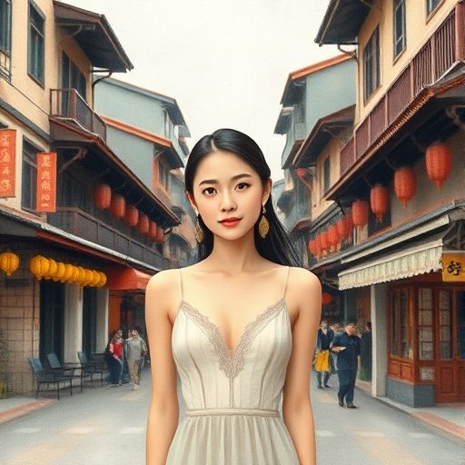 广州茶肆街景展示