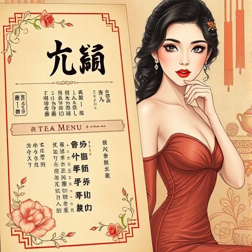 店员赠送的手写茶单