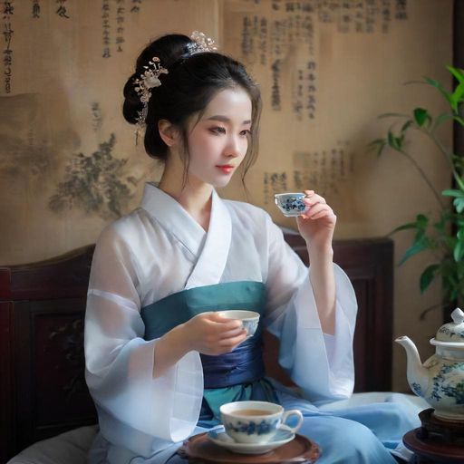 外籍客商参与茶艺活动