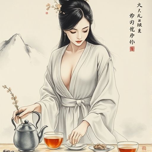 茶艺师优雅泡茶瞬间