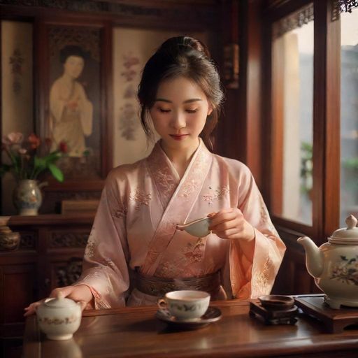 51茶馆茶室茶艺表演场景