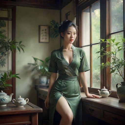 清幽茶肆的宁静氛围