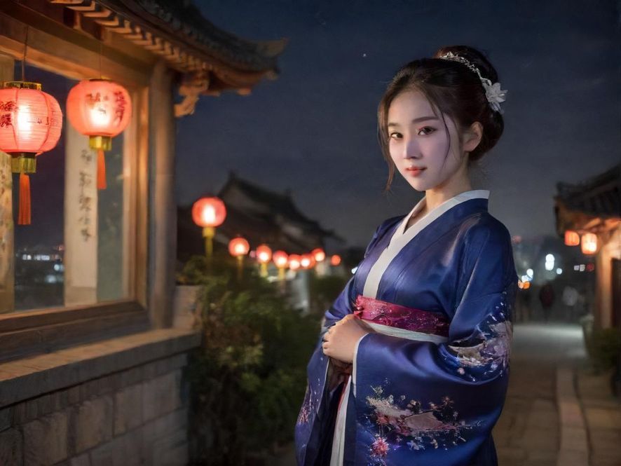 深圳璀璨夜景，高楼林立，霓虹闪烁