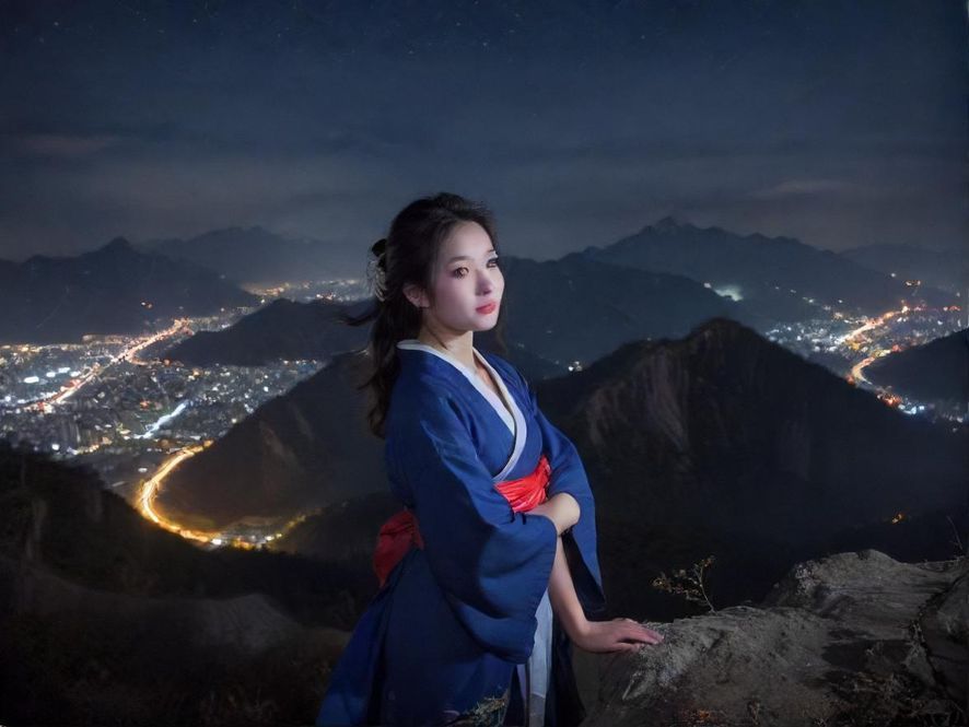 佛山夜景俯瞰，霓虹灯光璀璨，展现城市活力