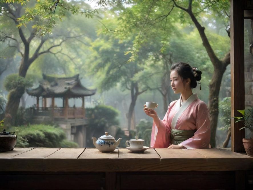 深圳隐藏茶社的雅致环境展示图