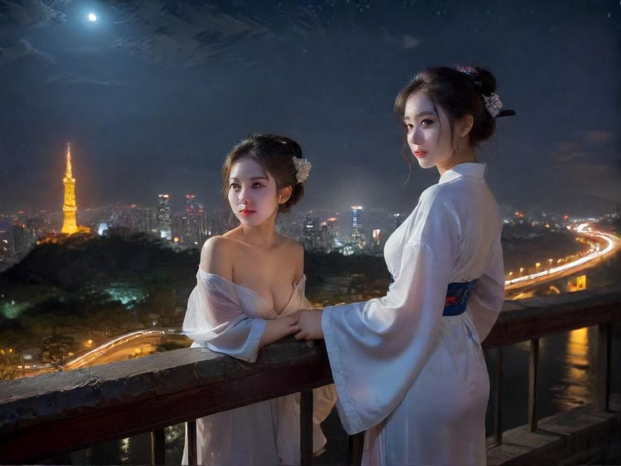 广州夜场社区网站的赛博朋克风格俯瞰图