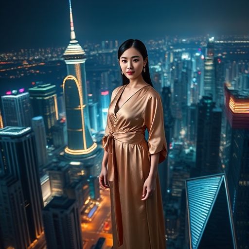 深圳绚丽夜景，暗示城市丰富的夜生活