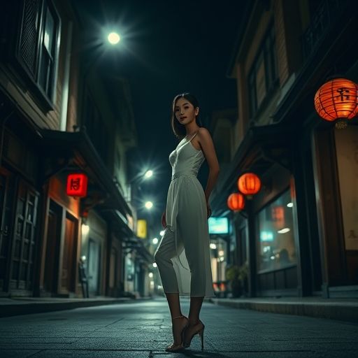 城市老建筑在夜色中显露历史的痕迹