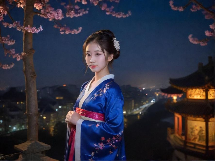 深圳夜景，高楼林立，霓虹闪烁，展现都市活力。