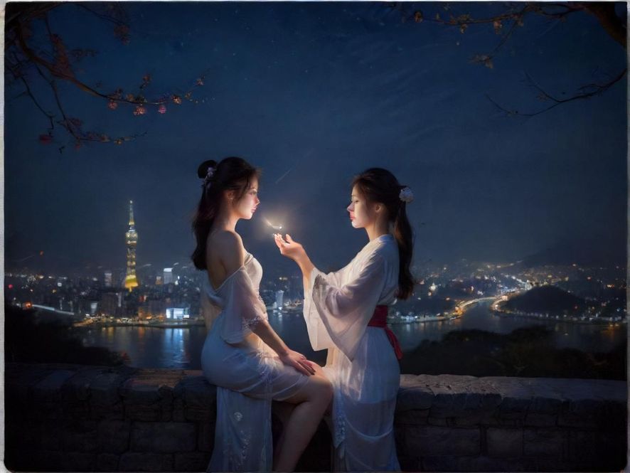 夜晚高端桑拿会所俯瞰