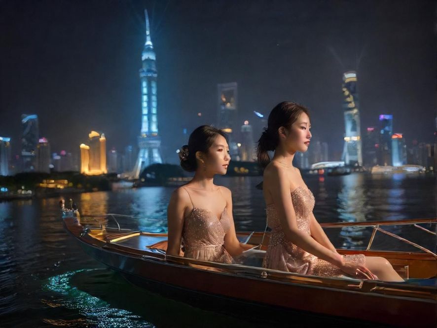 广州珠江夜游美景，展现城市浪漫一面