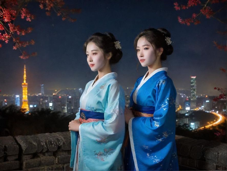 深圳夜景璀璨，高楼林立，霓虹闪烁，展现都市活力。