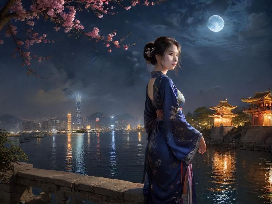 珠海夜景下的私人会所