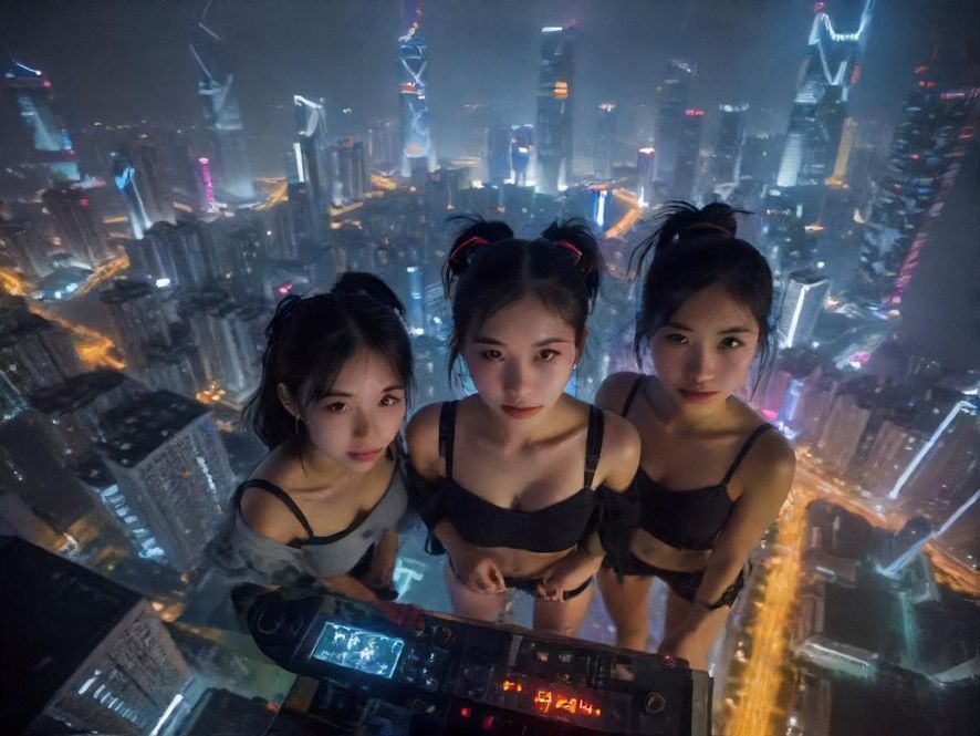 深圳璀璨夜景下的都市节奏