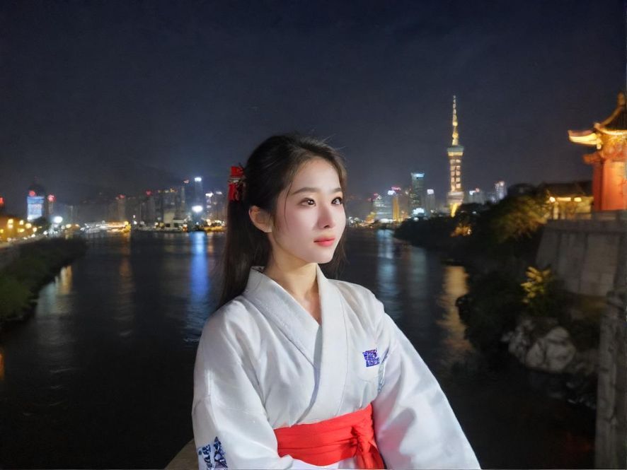 抽象的蓝色和紫色线条交织，形成网络状，背景是模糊的城市夜景，带有科技感和神秘感。