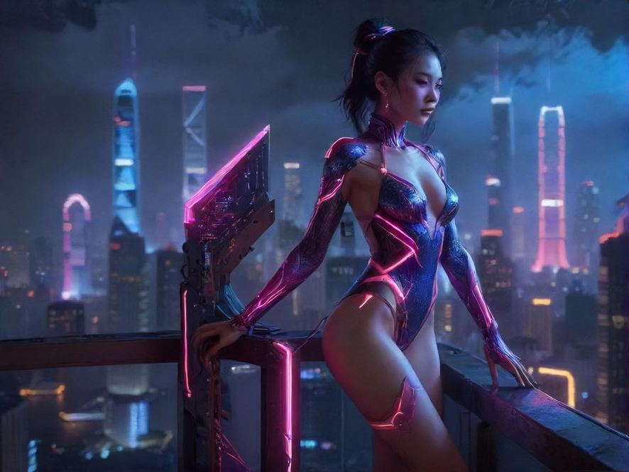霓虹闪烁的都市夜景，象征着夜生活的无限可能。