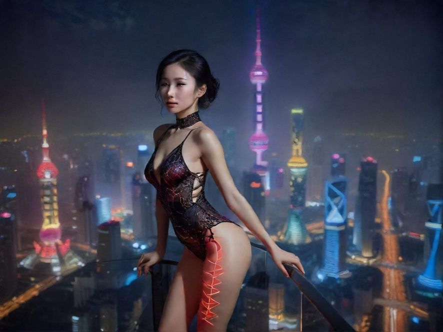 上海璀璨的夜景