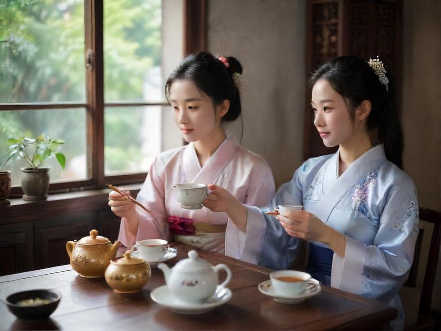 雅致的茶室角落
