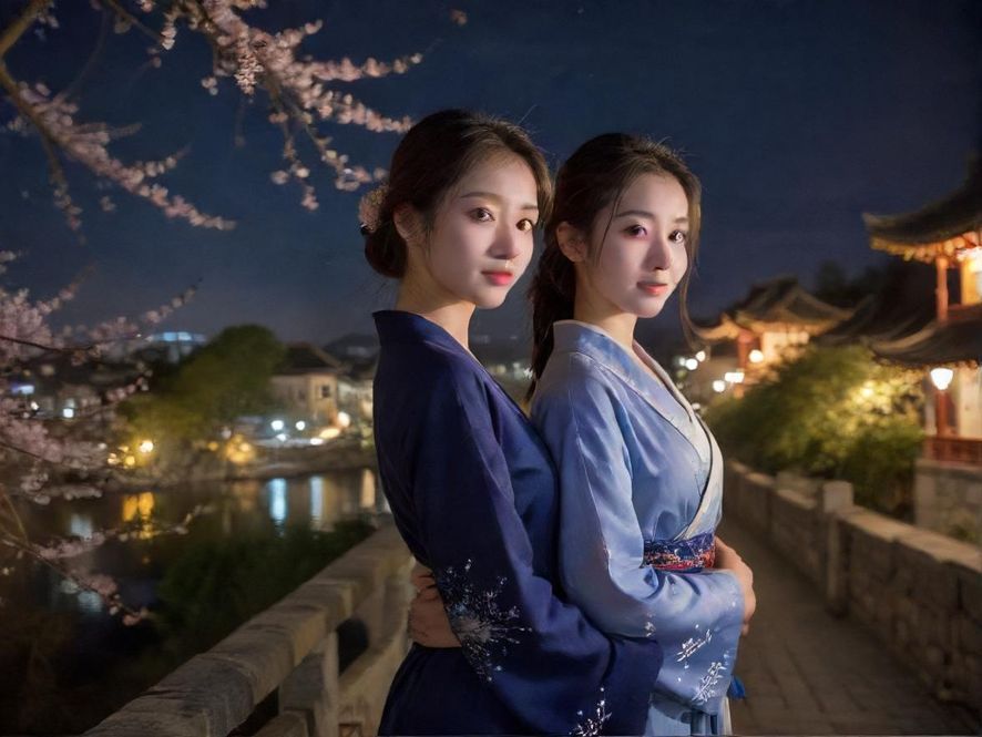 夜场休闲会所夜景外观