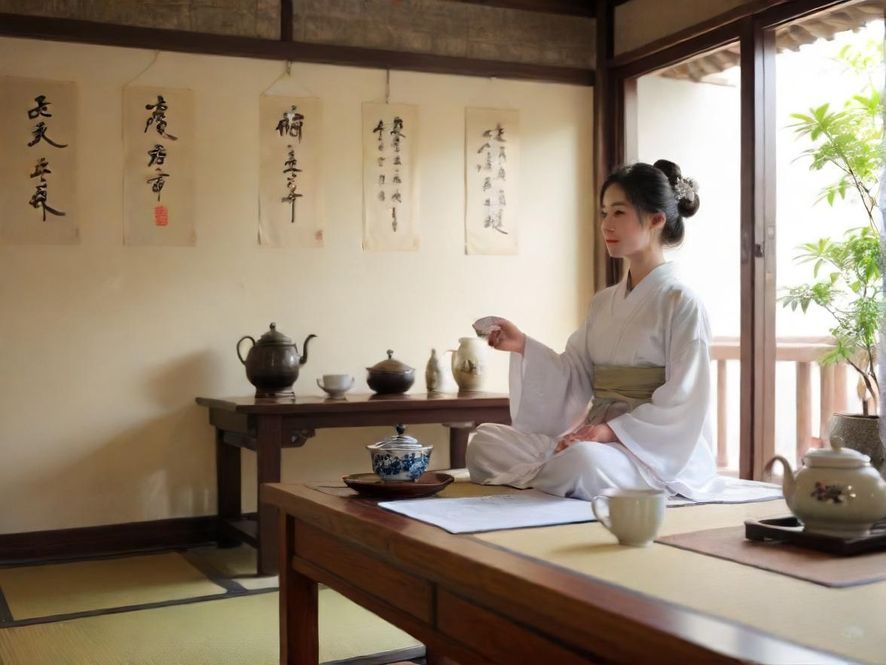 深圳文艺茶社室内茶室场景