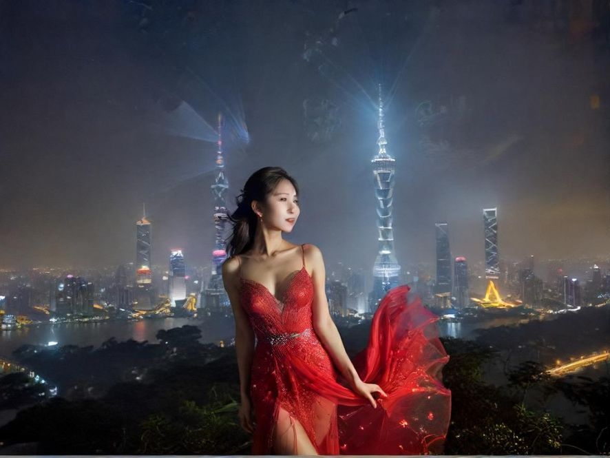 广州珠江新城夜景