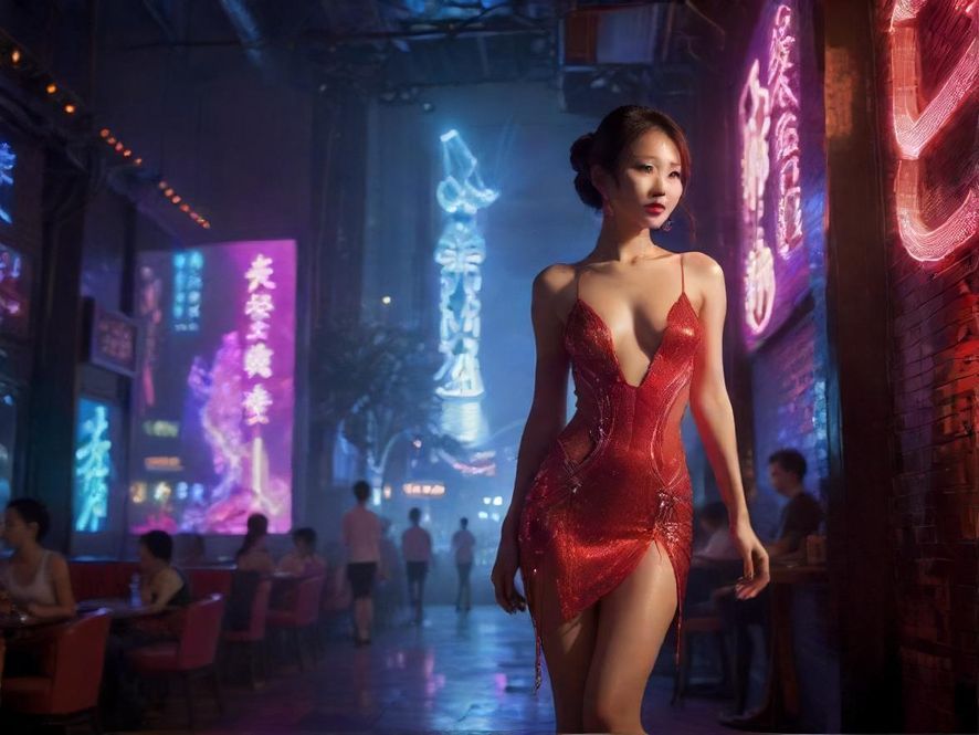 深圳夜场会所夜景外观