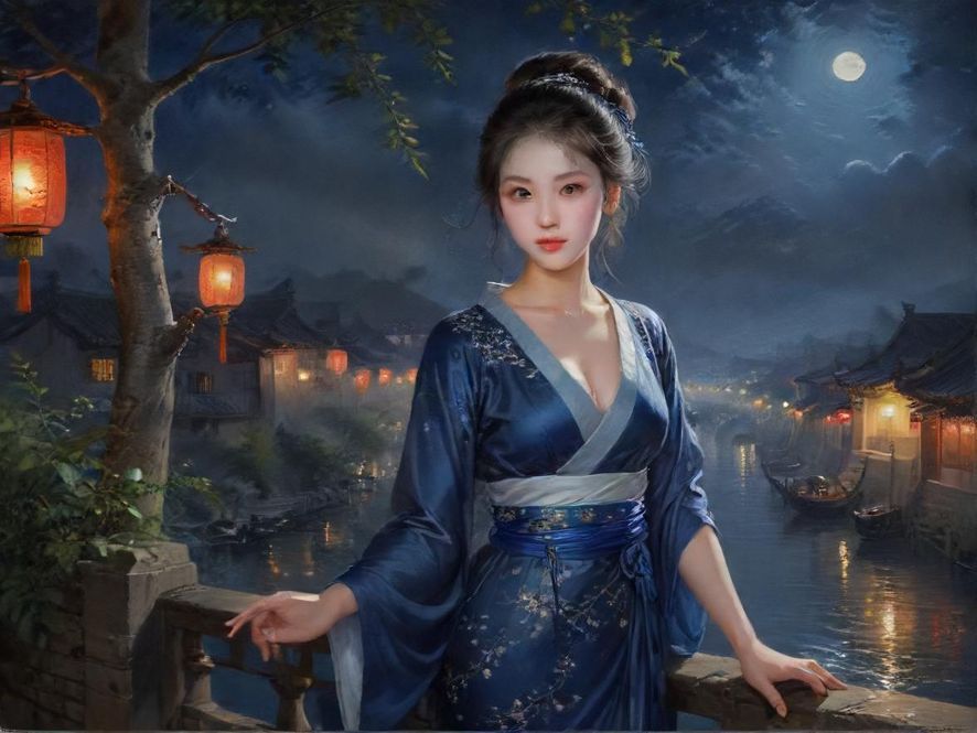 抽象风格插画，表现都市夜场的灯光和氛围