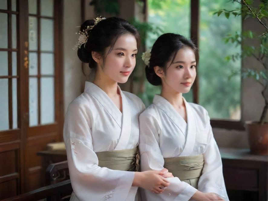 温馨私密茶室，柔和灯光下，一位亚洲女性侧影正在放松享受